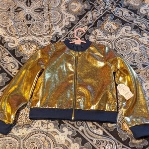 Girls Wonder Nation Shimmery Gold Jacket /7-8/